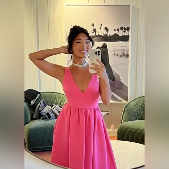 New! Sachin & Babi Katrina Cutout Bow Embellished Pink Gown 💖 Size 2 NWT! - Picture 8 of 16